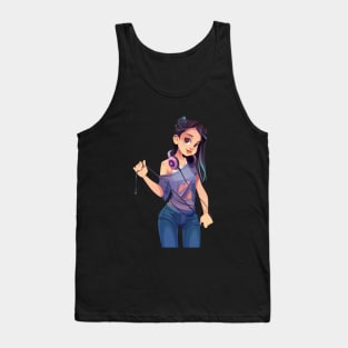 Cute and sexy modern cartoon anime girl Tank Top